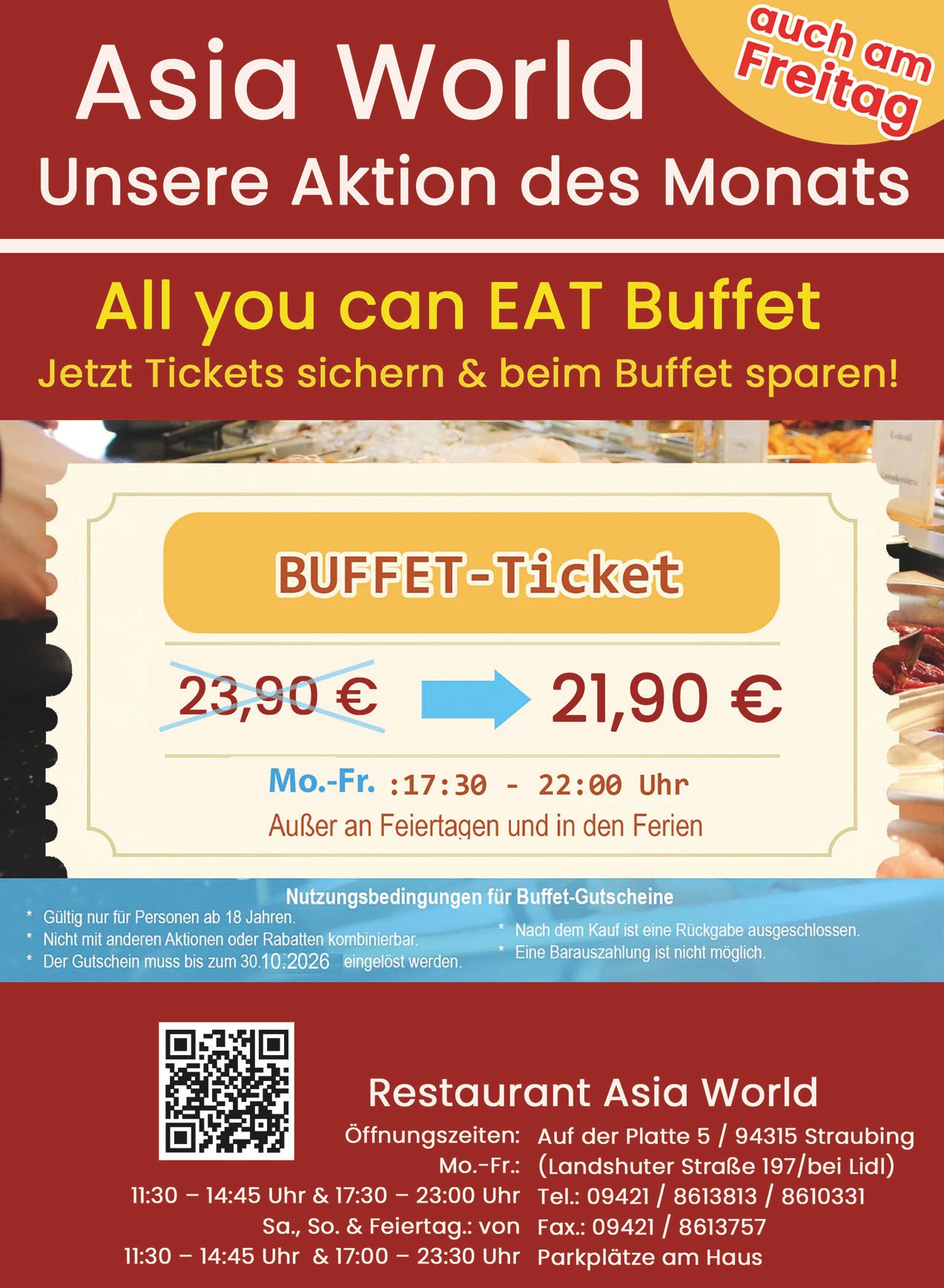 B10. Buffet-Ticket Erlebnisbuffet All you can EAT