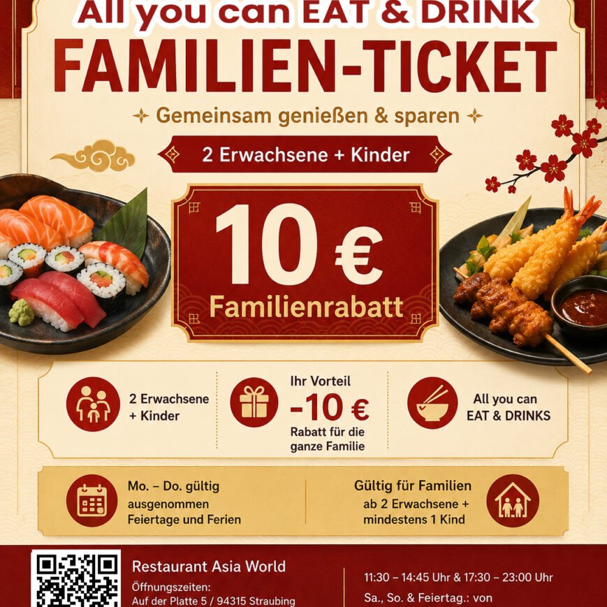 Familien-Ticket für 2 Erwachsene + Kinder