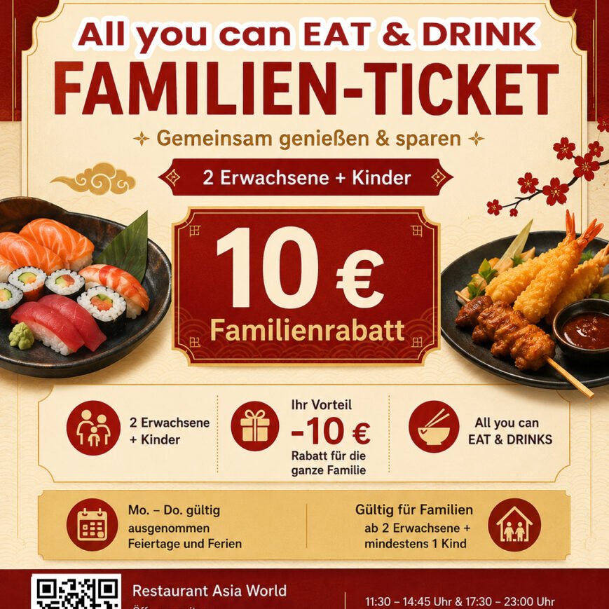 Familien-Ticket für 2 Erwachsene + Kinder